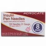 Advocate Pen Needles 31G 8mm 100 count
