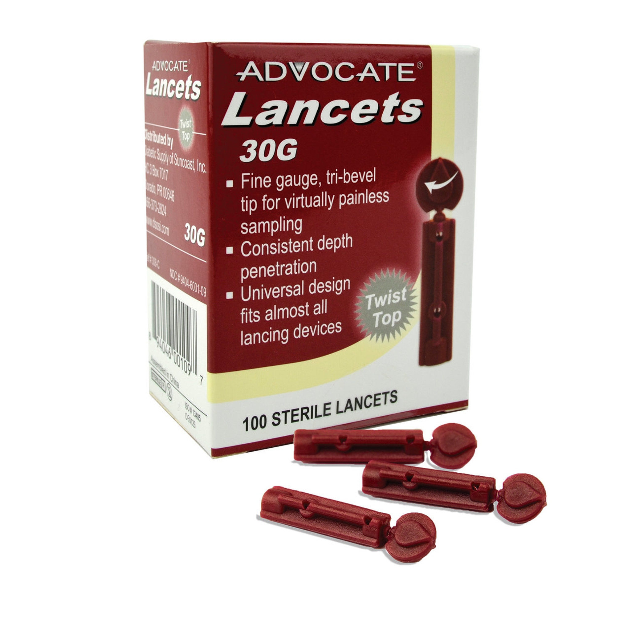Advocate Twist Top Lancets 100 ct