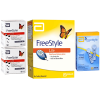 Abbott Freestyle lite meter,100 test strips & 100 lancets