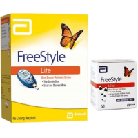 Abbott freestyle lite meter kit & 50 test strips