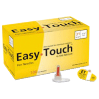 Easy touch 31g pen needles 100ct 5mm 3/16in