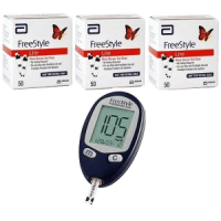 Abbott freestyle freedom lite meter with 150 test strips