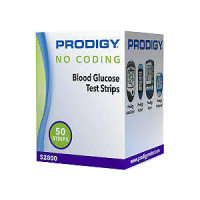 Prodigy autocode blood glucose test strips box of 50