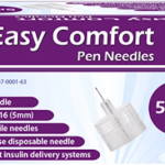 Easy Comfort 31G 3/16 (5 mm) Insulin Pen Needles 100ct