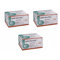 3 Boxes of 90ct BD Syringes Ultra-Fine 30g; 1cc; 12.7mm (1/2 in)