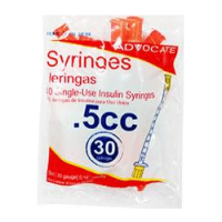 Advocate Syringes 30G .5cc 10ct