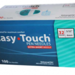 Easy Touch 32g 5/32in (4mm)Pen Needles 100 Ct