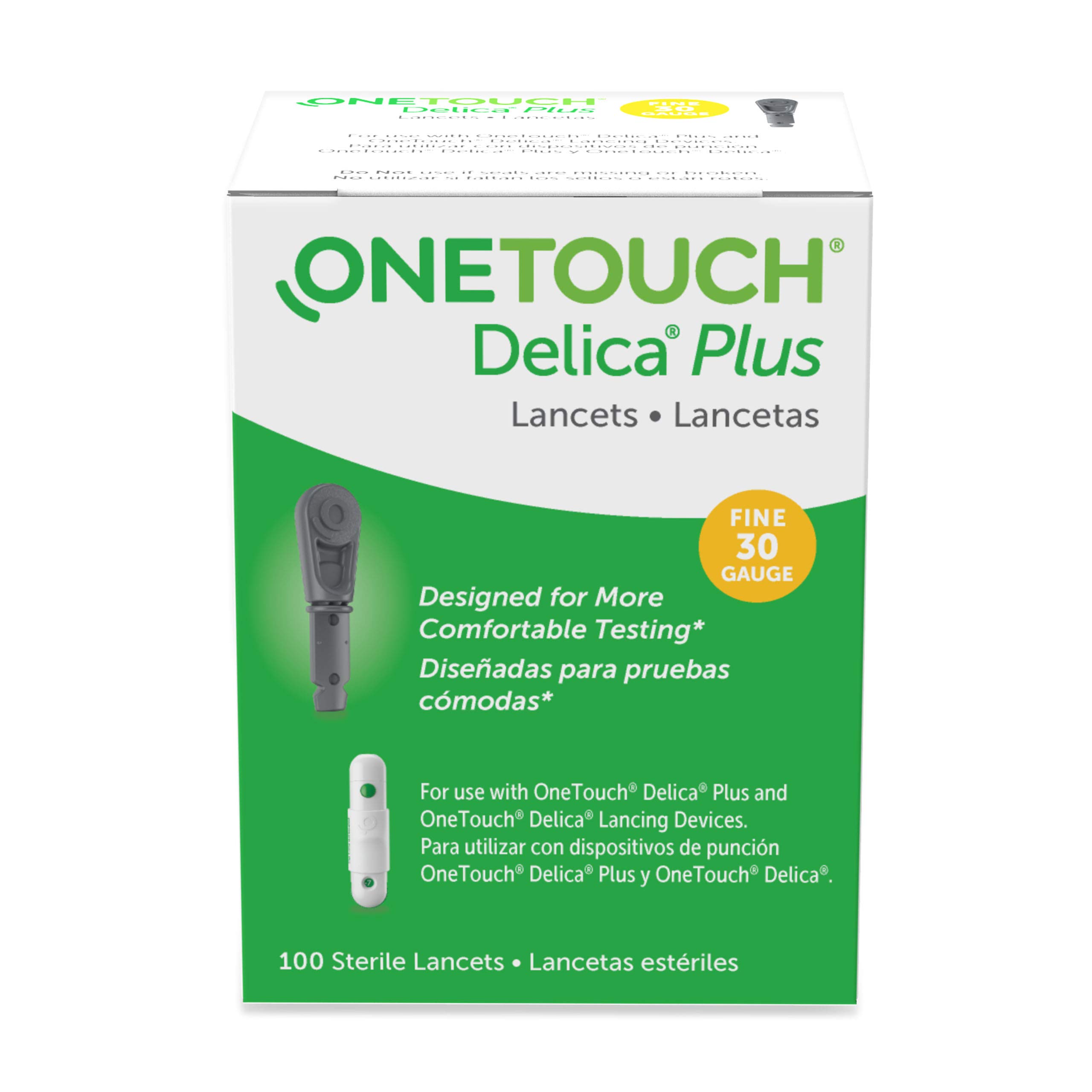 OneTouch Delica Plus lancets 30 gauge - 100 Count